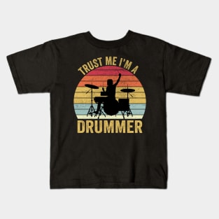 Trust Me I'm A Drummer Funny Drummer Kids T-Shirt